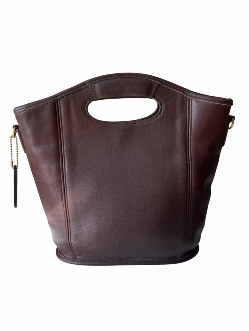 Vintage Coach 9993 Mini Shopper Mahogany Leather Crossbody Bag USA